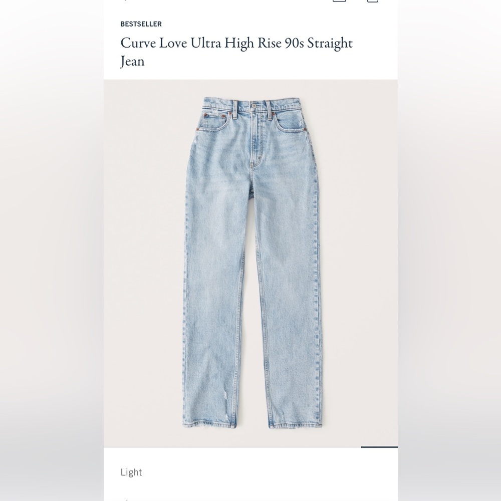 Abercrombie and Fitch the 90s Straight ultra high-rise Curve love XL